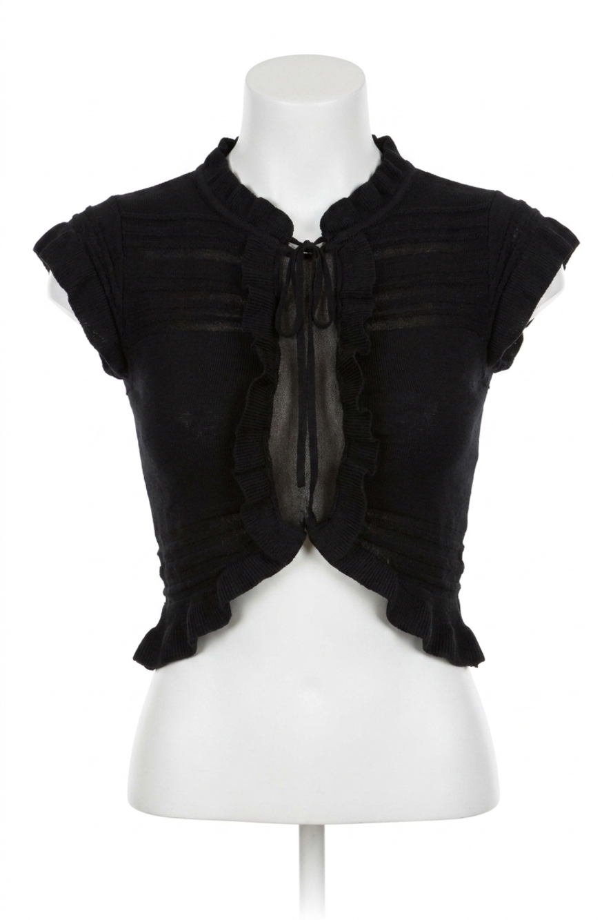 NEW FOR LOVE & LEMONS knitz rivington crop top in black